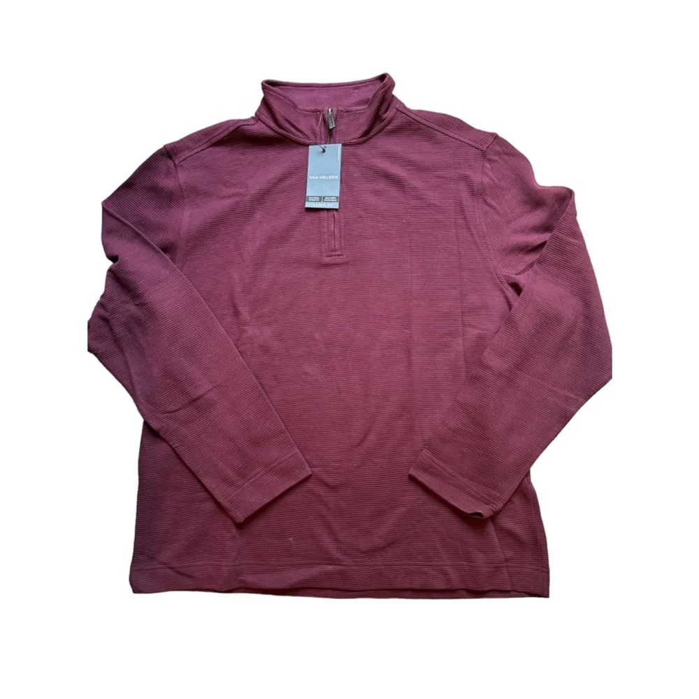 Men's Van Heusen Burgundy Long Sleeve Shirt Size L/G - Picture 1 of 10